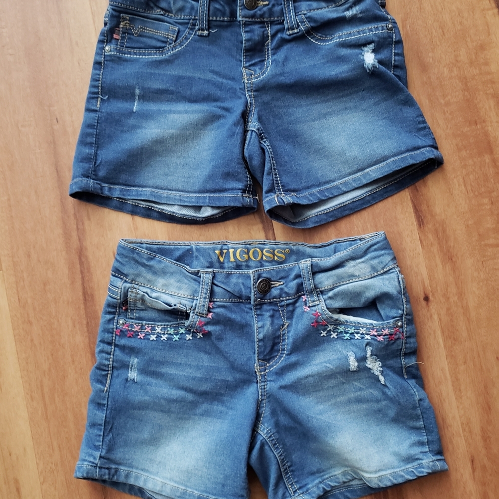 Girls (fits like 10) jean shorts set (2 pair)